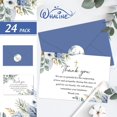 thumbnail image 3 of shiyou-24Pcs Funeral Thank You Card Floral Sympathy Thank You Cards with Sticker Envelopes Blue Flower Bereavement Card for Memorial Service Loved Ones Celebration of Life, 3 of 4