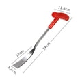 thumbnail image 3 of Pala para excavar ajo y herramienta de trasplante de huerto – Acero resistente de alto carbono, pala para desherbar vegetales engrosada, mango suave de PVC, resistente al óxido, 3 of 4