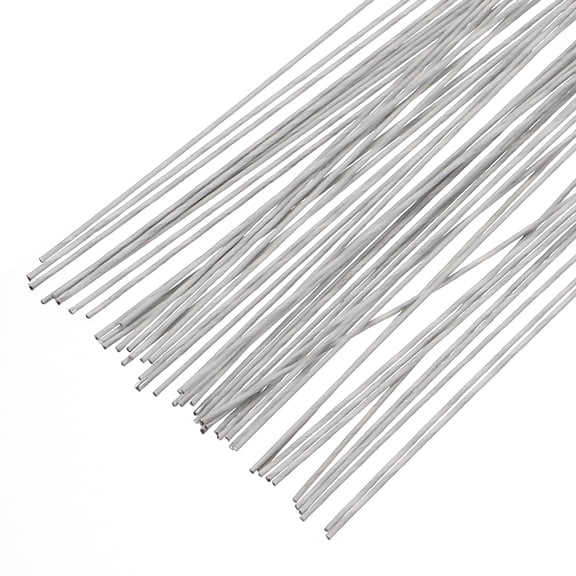 Uxcell 18 Gauge 14.2" Floral Wire Stems, 50 Pcs Paper Wrapped Iron Wire for Artificial Flower Making DIY Crafts Christmas Wreaths Floral Arrangements, White