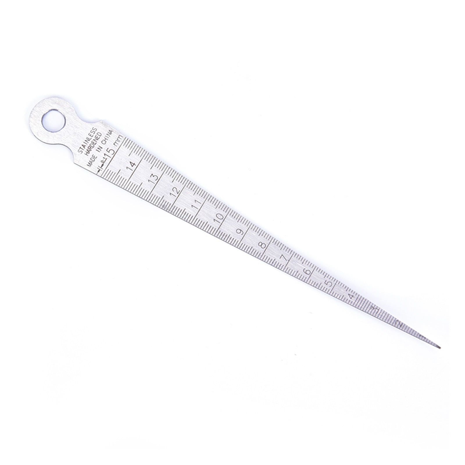 1pc Stainless Steel Taper Gauge Feeler Gap Hole Measuring Tool Double Side Wedge Feeler Hole Gap Taper Aperture Scale 1-15mm ,Easy to Use