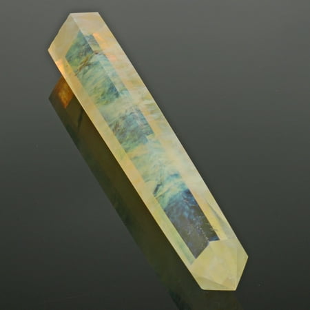 Mrosaa Natural Rare Citrine Quartz Crystal - 8 Inch Healing Orgonite Crystal Point for Emf Protection- Chakra Balance Insomnia Cure Healing