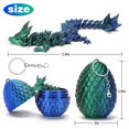 thumbnail image 4 of Podafu, 4 unidades, minihuevos de dragón impresos en 3D con llavero, 4 of 7