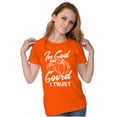 thumbnail image 4 of In God I Trust Cute Pumpkin Pun Womens Fitted Plus Size Graphic Tee Brisco Brands 2X, 4 of 5