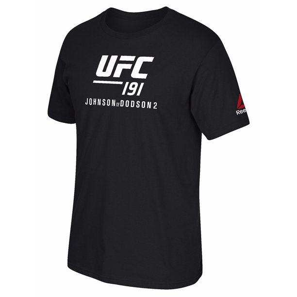 Reebok Demetrious Johnson John Dodson Ufc Reebok Black 191 Event Demetrious Johnson Vs John Dodson T Shirt For Men Walmart Com Walmart Com