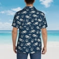 thumbnail image 4 of Logiee Sea octopus Print Mens Hawaiian Shirts,Loose-Fit Short Sleeve Button Down Tropical Aloha Beach Shirt,Summer Vacation Wedding Tops,Medium, 4 of 7