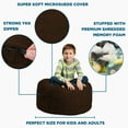 thumbnail image 3 of Chill Sack Bean Bag Chair, Memory Foam Lounger with Microsuede Cover, Kids, 2 ft, Chocolate, 3 of 8