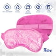 thumbnail image 2 of Thrive Hot & Cold Gel Bead Eye Mask for Puffiness, Migraine Relief, Pink, 2 of 8