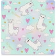 thumbnail image 3 of GZHJMY Square Drink Coasters, 6 Pcs Rainbow Color Llama Heart Absorbent Ceramic Coffee Coasters for Drinks with Cork Base Housewarming Gift for Home Decor, 3 of 6