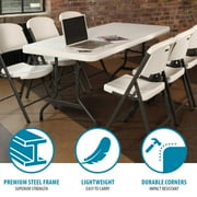 Lifetime 6 Commercial Grade High-Quality Folding Table, White