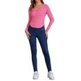thumbnail image 2 of INSPIRE CHIC Women's V Neck Button Down Long Sleeve Fitted Ribbed Knit Henley Shirts XS Pink, 2 of 6