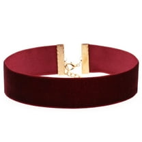 Grandest Birch Wide Soft Velvet Choker Lady Party Nightclub Necklace Gothic Jewelry Velvet Red
