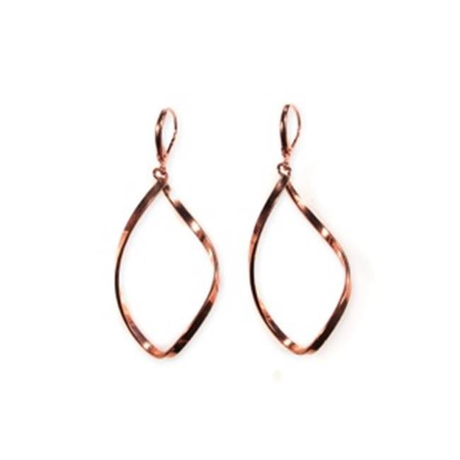 Smooth Twisted Copper Earrings
