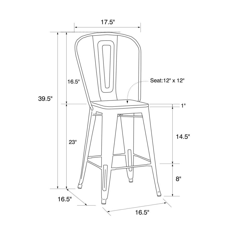 Dhp Luxor 24 Metal Counter Stool With Wood Seat Set Of 2 Multiple You Can Them By Stacking One Over The Other 24 Counter Stool Will Give Your Space A Bistro Style