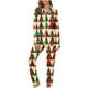 thumbnail image 1 of Puntoco Pijamas para mujer Conjunto de pijama con camisa de cuello en V y manga larga con estampado navideño para otoño e invierno para mujer, 1 of 5