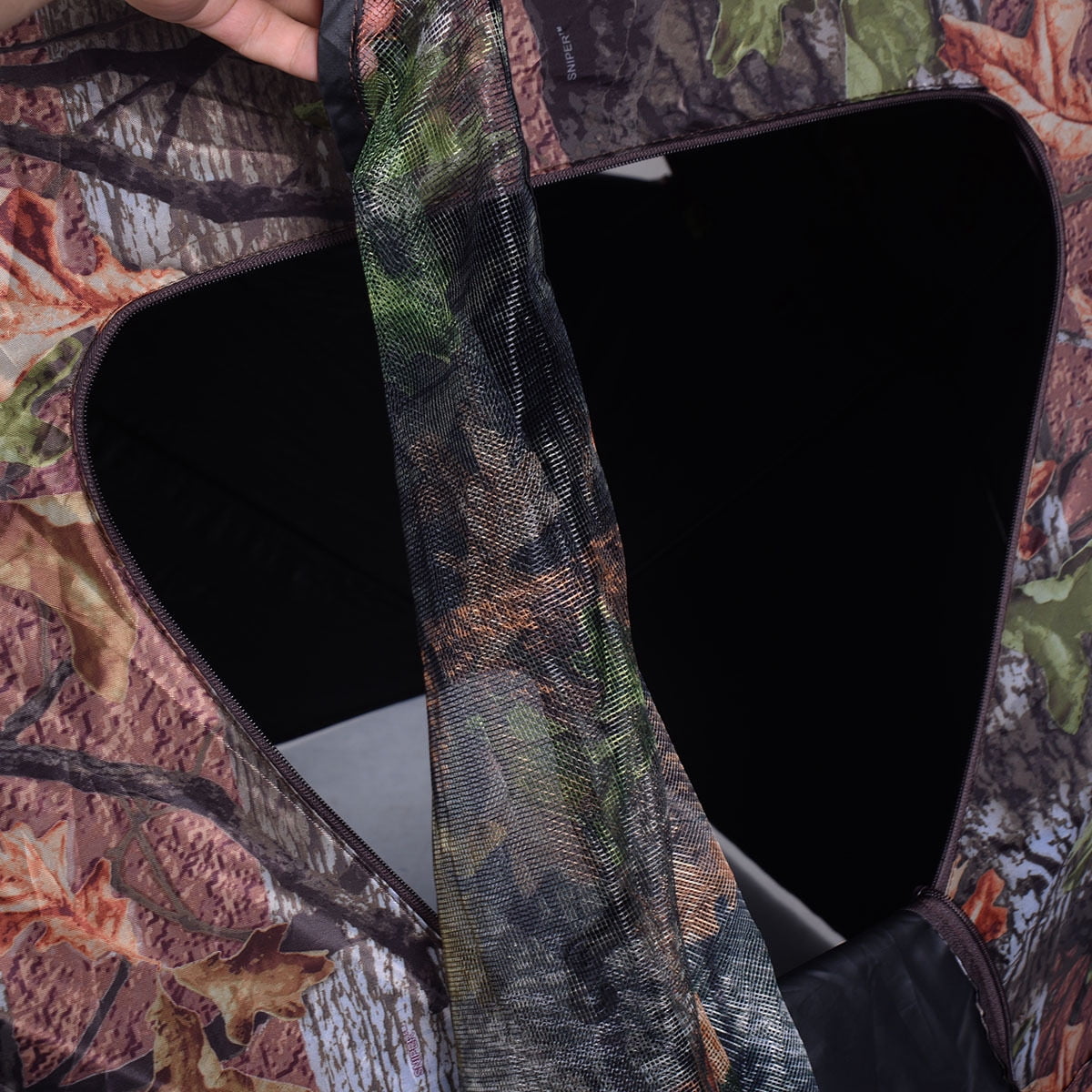 Costway Ground Hunting Blind Portable Deer Pop Up Camo Hunter Weather Proof Mesh Window