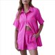 thumbnail image 1 of Conjuntos de Dos Piezas de Pantalones Cortos de Verano para Mujer, Top, Pantalones Cortos, Ropa de Playa, Chándal, Color Rosa y Rojo, S, 1 of 7