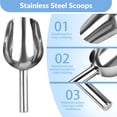 thumbnail image 3 of ACDANC 2 Pcs Ice Scoop for Freezer,6 Oz Metal Ice Scooper,Stainless Steel Small Scoops with Round Bottom for Ice Machine Kitchen Flour Bar Party Wedding Pet Dog Food, 3 of 7