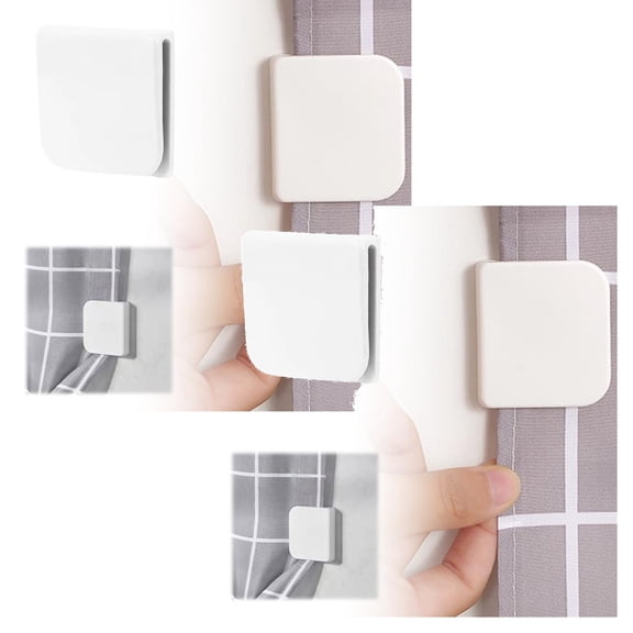 2Pcs Clearance Sale! No Drill Curtain Clips Windproof Shower & Window Curtain Clamps For Light Blocking & Stability Fixing Clip Practical Home Decor 1.6"