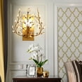 thumbnail image 3 of Bedroom Crystal Wall Light Fixture Candle Sconces Modern Vanity Wall Lamp E14, 3 of 19