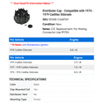 thumbnail image 2 of Distributor Cap - Compatible with 1974 - 1979 Cadillac Eldorado 1975 1976 1977 1978, 2 of 2