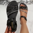 thumbnail image 2 of Daiosportswear Women'S Briaded Sandals Round Open Toe Ankle Strap Flat Dress Shoes,Womens' Shoes Black 8.5(41), 2 of 9