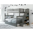 thumbnail image 4 of Woodland Staircase Bunk Bed Twin over Full with Twin Size Urban Trundle Bed in Grey, 4 of 4