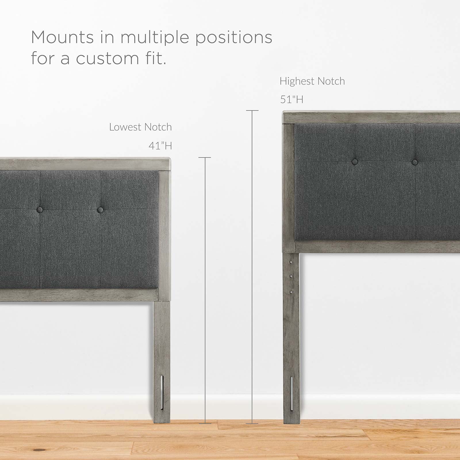 Tufted Headboard, Queen Size, Wood, Fabric, Grey Gray, Modern Contemporary Urban Design, Bedroom Master Guest Suite