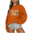 thumbnail image 2 of CaiJunJia Sweatshirts for Womens Women's Fall Letter Graphic Crewneck Sweatshirt Winter Long Sleeve Casual Drop Shoulder Pullover Tops, 2 of 4