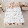 thumbnail image 4 of Homewish Cute Capybaras Zipper Twin Comforter Sets with Fitted Sheet and 2 Pillowcases,Funny Food Bubble Tea Hamburger Dessert Animal Zipper Bedding Set for Boy Girls,4-Piece,Reversible, 4 of 6