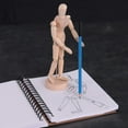 thumbnail image 6 of US Art Supply Wood 8" Artist Drawing Manikin Articulated Mannequin with Base and Flexible Body - Perfect For Drawing, 6 of 6