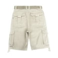 thumbnail image 2 of Hat and Beyond Men's Comfort Utility Multi Pockets Twill Cargo Shorts with Belt, 2 of 3