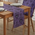 thumbnail image 2 of Cotton Linen Dining Table Runner Halloween Grimace Haunted Mansion Pattern Non-Slip Heat Resistant Table Runners for Family Dinner Kitchen Table,13x70 Inch, 2 of 7