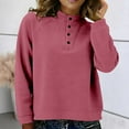 thumbnail image 2 of ManxiVoo Fleece Lined Pullover Top For Women High Waist Round Neck Warmth Long Sleeve Modern Silhouette Cozy Layering XXXL Size Hot Pink, 2 of 6