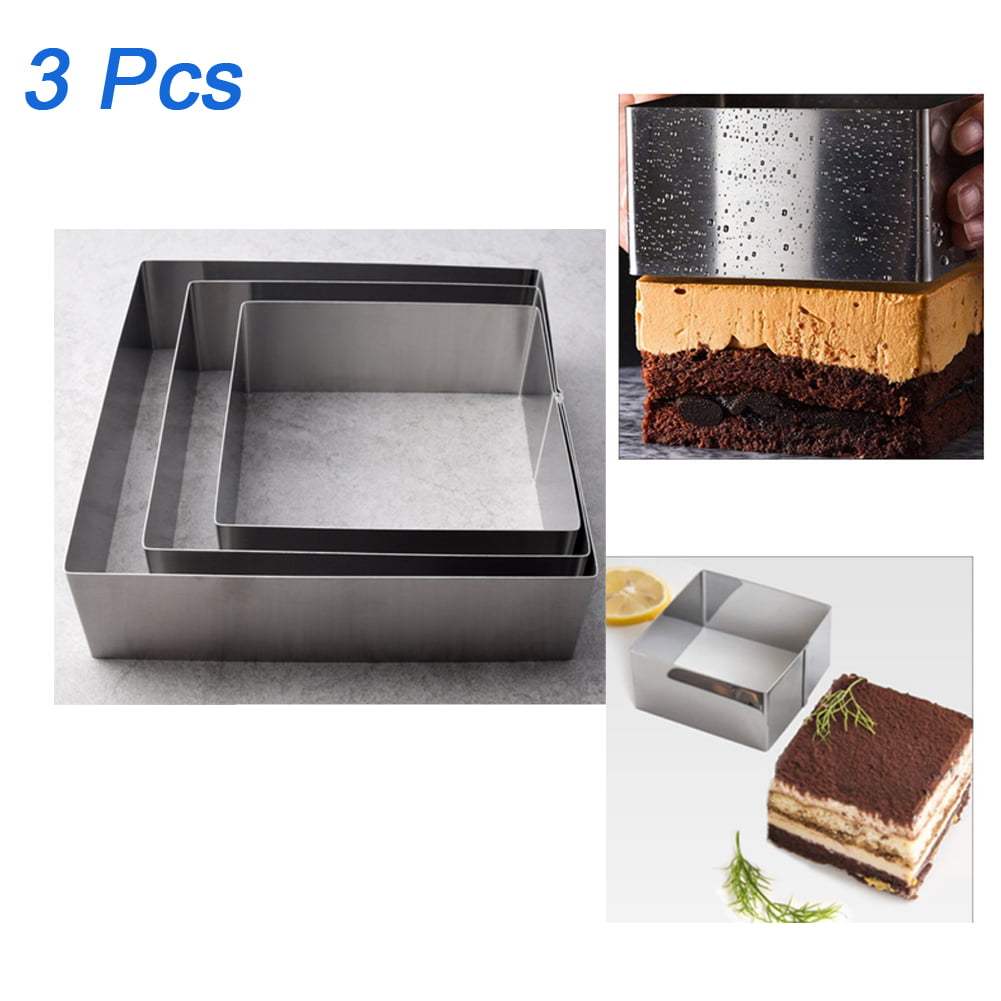 1 PC Mousse Mold Mousse Ring Stainless Steel Cake Mould Tin Adjustable Baking Frame for Cakes Dessert Pastry Small retractable mousse ring 10~18cm