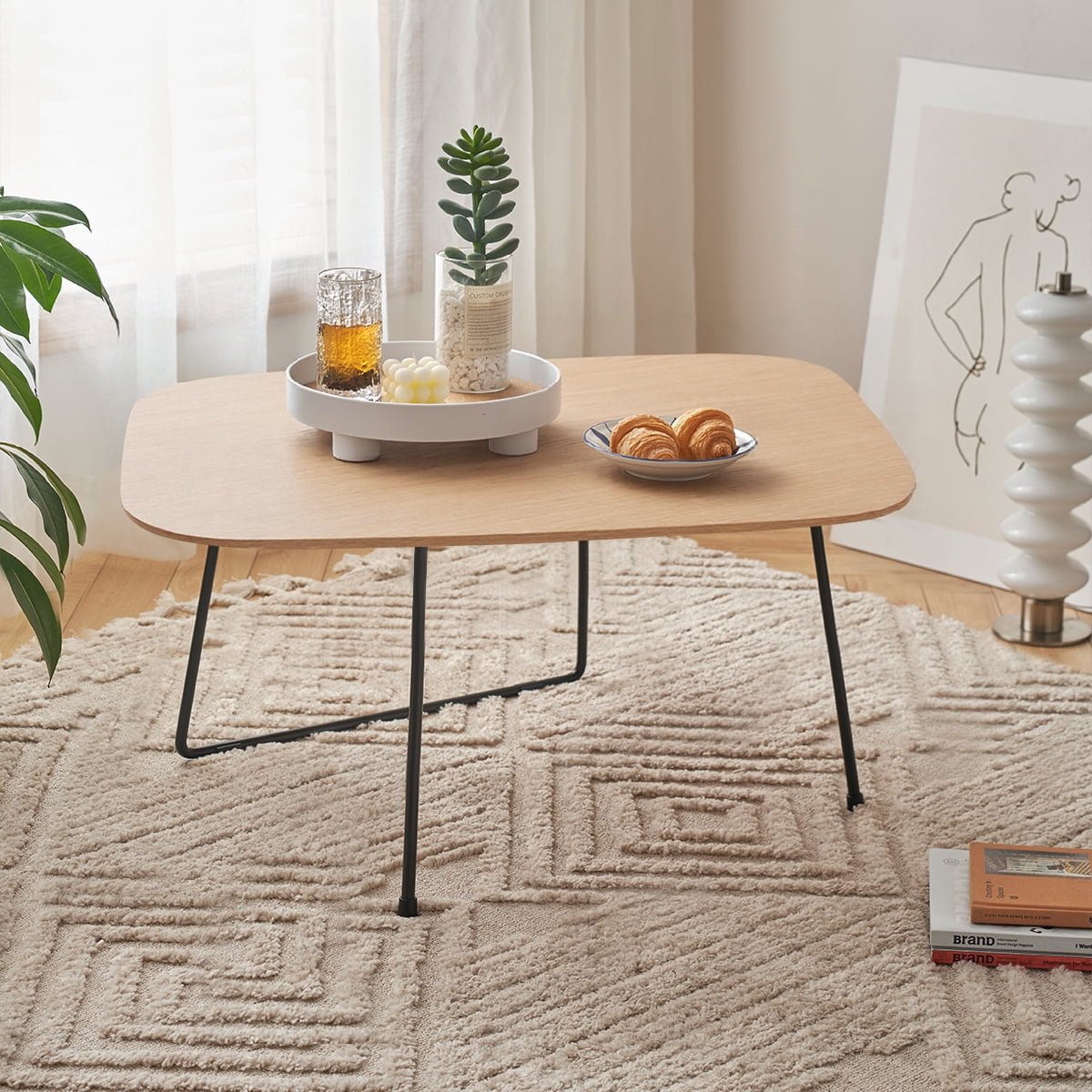 Leumius Coffee Table for Living Room,Modern Small Coffee Table for Living Room & Bedroom