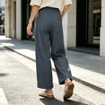 thumbnail image 5 of Zpanxa Wide Leg Sweatpants Women Elastic Drawstring Waist Loose Fit Solid Color Casual Lounge Athletic Trousers, 5 of 5