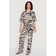 thumbnail image 3 of Women's Crepe Knit Zebra Print Shirt, 3 of 4