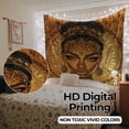 thumbnail image 3 of Melanin Queen Glow Wall Tapestry for Bedroom by DC | African American Tapestry Wall Hanging & Aesthetic Decor for Dorm, Living Room, Picnic & Home | 45"x60", 3 of 7