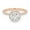 10K Rose Gold, variant on Round Halo Engagement Rings For Women, 2.70 Carat (ctw) Lab Created Moissanite Promise Rings For Her In 14k Rose Gold Over Sterling Silver | VVS1 Quality Ring Size-10