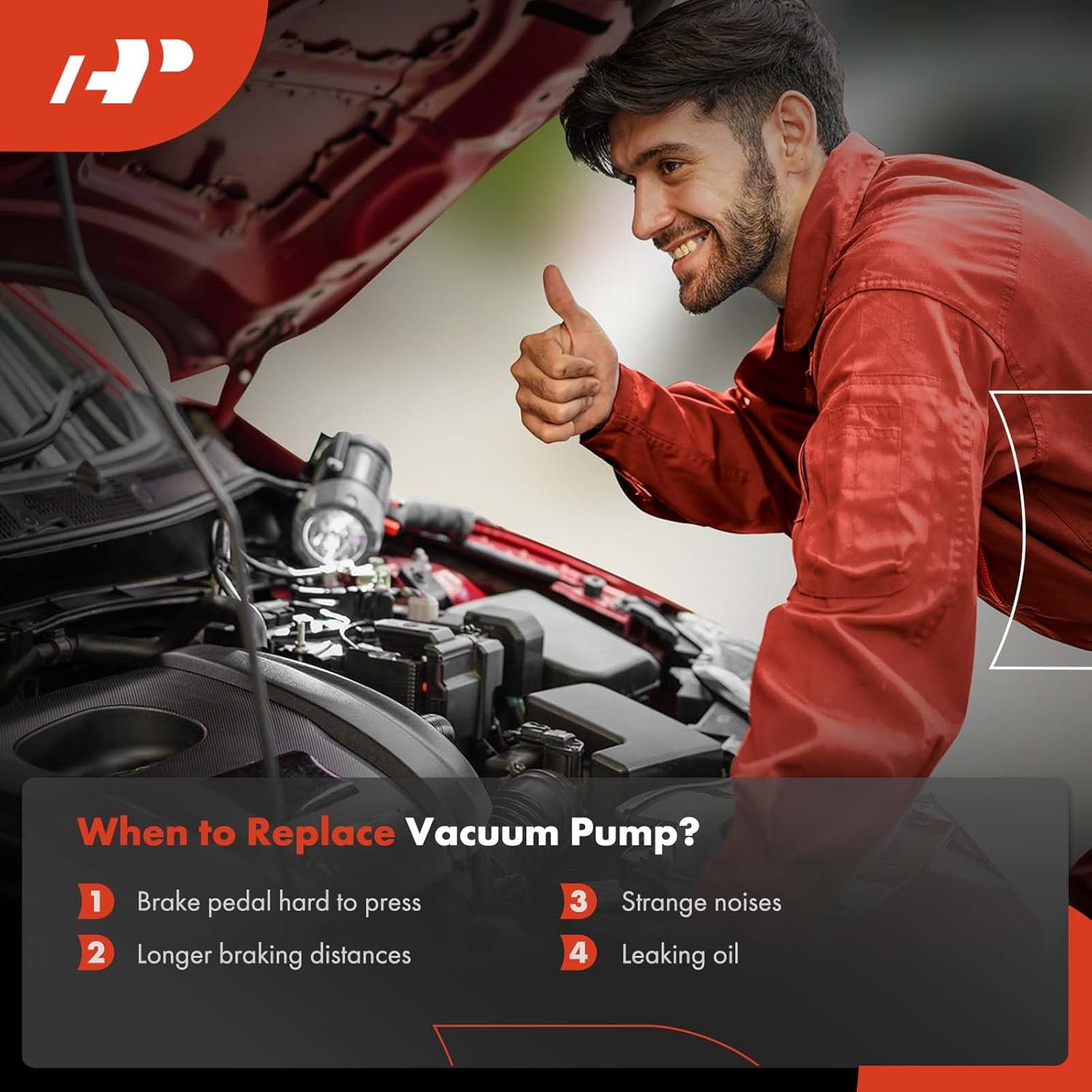 A-Premium Vacuum Pump Compatible with Select Ford and Lincoln Models - Explorer 2012-2019, Escape 2013-2018, Fusion 2013-2020, Focus 2013-2014, Edge 2012-2018, Mustang, Taurus & MKZ, MKT, MKC