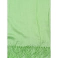 thumbnail image 3 of NYFASHION101 Women's Sheer Metallic Braided Tassel Ends Scarf Shawl Wrap, Lime, 3 of 4