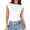 White, variant on Women's Summer Tops Ruched Crop Top Cap Sleeve Boat Neck Tee Casual Everyday Shirt