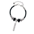 thumbnail image 2 of Delight Jewelry Silvertone Balance Bar Granddaughter Celtic Knot Leather Bead Bracelet, 7"+2" Extender, 2 of 4