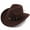 Bullet Coffee, variant on Cowboy Hat,Chic Sun-Shielding Cowgirl Hat with Absorbent Sweatband,Outdoor-Ready Safari Hat with Flexible Strap Adjustment,Bullet Wine