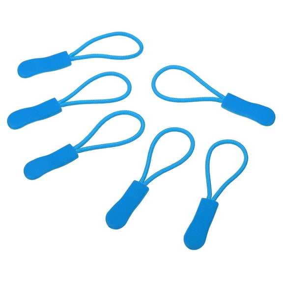 Uxcell Zipper Pulls Replacement 30 Pack Extension Cord Handle Extender for Luggage Backpacks Jackets Lake Blue