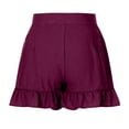 thumbnail image 7 of ibuvkizy Womens Shorts Clearance,Casual Summer Shorts for Women,Women's Fashion Solid Color Wide Leg Ruffle Loose High Waist Shorts Pants,Comfy Short Pants Drawstring Elastic Waist Pocketed Shorts, 7 of 7