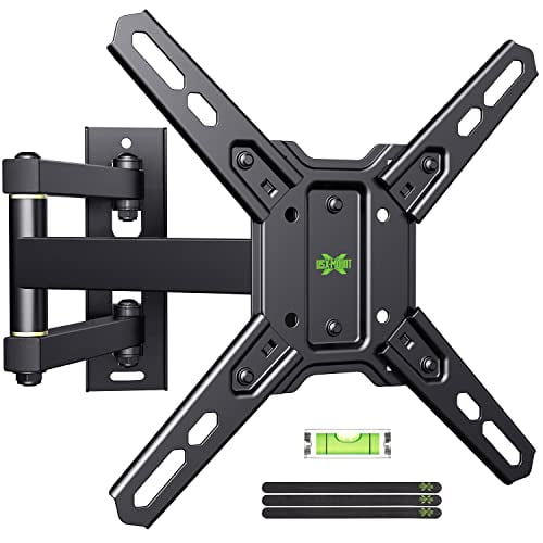 USX MOUNT Full Motion TV Monitor Wall Mount for Most 13-42 inch Flat curved Screen TVs & Monitors Up to 55lbs, Single Stud TV Mount Bracket Articulating Arms Swivel Tilt Extension, Max VESA