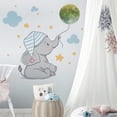 thumbnail image 2 of Calcomanías de pared de luna luminosa, decoraciones de pared de dibujos animados de estrellas de nubes, mural de pared de arte de bricolaje extraíble para dormitorio de niños, guardería, dec, 2 of 5
