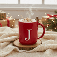 thumbnail image 1 of Tasses monogrammées en céramique Holiday Times - J, 1 of 3