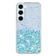 thumbnail image 3 of Compatible with Samsung Galaxy S23 Bling Case Glow in The Dark Noctiluncent Fluorescent Luminous Phone Case Women Girls Girly Glitter Sparkling Slim Soft TPU Bumper Protective Cover,Blue, 3 of 6